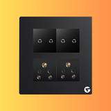 L&G 8M Smart Switch Board | WiFi Touch Panel | Compatible with Alexa & Google (Size: 8M Square – 155 x 165 x 45 mm)