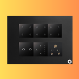 L&G 12M Smart Switch Plate (12 Switches + 2 Switches (16A) + 1 Fan + 1 Socket) | Designed Using German Technology (Size: 12M - 220 x 165 x 45 m
