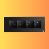 L&G 8M Smart Touch Switch Plate | Designed by German Engineers to Fit Indian Standards (Size: 8M Horizontal – 250x 95 x 45 mm)