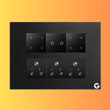 L&G 12M WiFi Touch Switch Board (8 Switches + 2 Switches (16A) + 3 Sockets) | Smart Technology and German Expertise | Compatible with Alexa, Ok Google & SIRI Shortcut (Size: 12M- 220 x 160 x 45 mm)