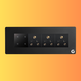 L&G 8M Smart Touch Switch Board | Smart Technology and German Expertise | Compatible with Alexa & OK Google (Size: 8M Horizontal – 250 x 95 x 45 mm)