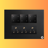 L&G 12M switch board (12 Switches + 3 Socket) | Smart Switch for Home | German Technology meets Indian Standards (Size: 12M - 220 x 160 x 45 mm)