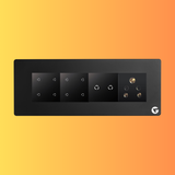 L&G 8M Smart Switch Panel | WiFi Touch Switch Board | Alexa & Google Compatible (Size: 8M Horizontal – 250 x 95 x 45 mm