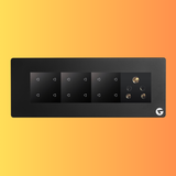 L&G 8M Best Modular Smart WiFi Switch Board | Touch Switch Panel | Smart Technology & German Expertise (Size: 8M Horizontal – 250 x 95 x 45 mm)