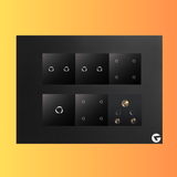 L&G 12M Wireless Touch Switch Board (4 High-Power Switches (16A) + 8 Standard Switches + 1 High-Power Switch (24A) + 1 Socket) | Smart Touch Panel | German Technology (Size: 12M - 220 x 165 x 45 mm)