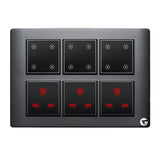 L&G 12 module switch board | Smart Switch for Home | German Technology meets Indian Standards (Size: 12M - 220 x 160 x 45 mm)