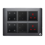 L&G 12M Smart Switch Board | Smart Switch for AC, Geyser | German Technology meet Indian Standards (Size: 12M- 220 x 160 x 45 mm)