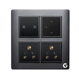 L&G 8 Modular Smart Switch Panel | Designed by German Engineers (Size: 8M - 262 x 90 x 45 mm)