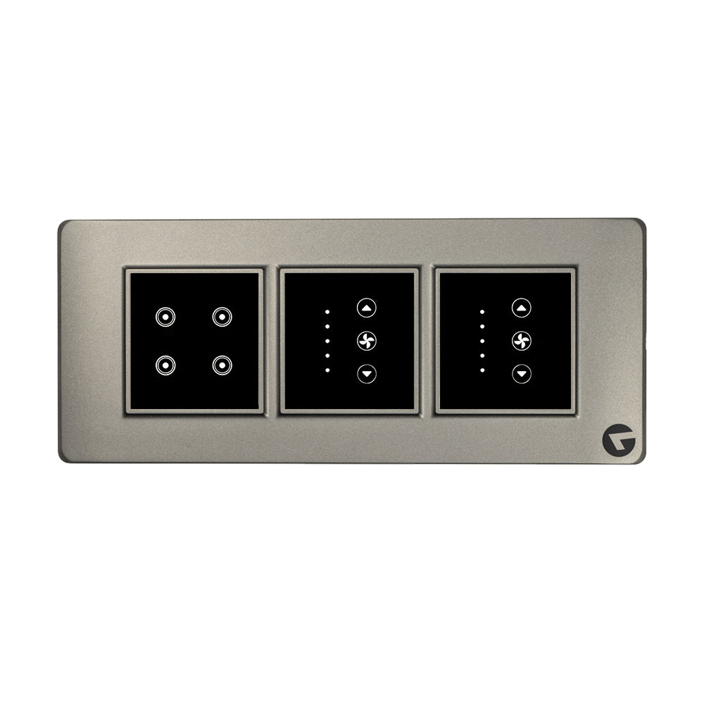 6 Modular Smart Switch Module Buy 6 Modular WiFi Switch Board | Smart Fan Regulator – Leccy and Genesis
