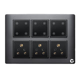 L&G 12 module switch board | Smart Switch for Home | German Technology meets Indian Standards (Size: 12M - 220 x 160 x 45 mm)