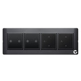 L&G 8 Modular Smart Touch Switch Plate | Designed by German Engineers to fit Indian Standards  (Size: 8M Horizontal- 262 x 90 x 45 mm)