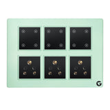 L&G 12 module switch board | Smart Switch for Home | German Technology meets Indian Standards (Size: 12M - 220 x 160 x 45 mm)