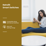 L&G 1 Node Retrofit Smart Switch For Home Automation | Works With Existing Switches | Alexa & Google Home Compatible