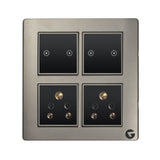 L&G 8 Modular Smart Switch Board, Smart Touch Switch | Smart Technology and German Expertise (Size: 8M Square- 154 x 160 x 45 mm)