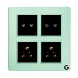 L&G 8 Modular Smart Switch Board, Smart Touch Switch | Smart Technology and German Expertise (Size: 8M Square- 154 x 160 x 45 mm)