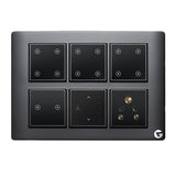 Buy L&G 12 Module Smart Switch Plate | Designed Using German Technology (Size: 12M - 220 X 160 X 45 Mm)