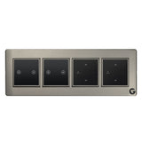 L&G 8 Modular Smart Touch Switch Plate | Designed by German Engineers to fit Indian Standards  (Size: 8M Horizontal- 262 x 90 x 45 mm)