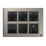 Buy L&G 12 Module Smart Switch Plate | Designed Using German Technology (Size: 12M - 220 X 160 X 45 Mm)