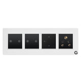 L&G 8 Modular Smart Switch Panel | Designed by German Engineers (Size: 8M Horizontal- 262 x 90 x 45 mm)