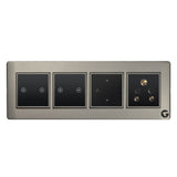 L&G 8 Modular Smart Switch Panel | Designed by German Engineers (Size: 8M Horizontal- 262 x 90 x 45 mm)