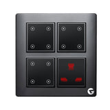 Buy L&G 8 Modular Smart Touch Switch Board, Smart Switch for Light | Smart Technology and German Expertise (Size: 8M Square- 154 x 160 x 45 mm)