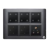 Buy L&G 12M Smart Switch Board Alexa Compatible | Designed using the latest German technology | Smart Touch Switch for Home (Size: 12M- 220 x 160 x 45 mm)