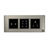 L&G 6M Smart Touch Switch Board | Dimmer Switch Phase Cut Technology | German Technology Meets Indian Standards (Size: 6M- 220 X 90 X 45 Mm)