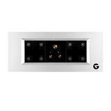 L&G 6 Modular Touch Switch,  Wifi Smart Touch Switch Board | German Technology meets Indian Standards (Size: 6M- 220 x 90 x 45 mm)