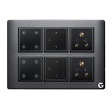 L&G 12M Smart Switch Board | Smart Switch for AC, Geyser | German Technology meet Indian Standards (Size: 12M- 220 x 160 x 45 mm)