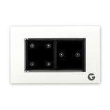 L&G 4 Modular Smart Switch Board, WiFi Smart Switch | German Technology meets Indian Standards (Size: 4M - 146 x 90 x45mm)