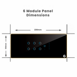 L&G 6M Smart WiFi wall switch (6 Switch + 1 Fan) For Fully Customization - Call 818181-0654