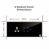 L&G 6M Smart Fan Switch Panel (4 Switch + 1 Fan + 1 Socket) For Fully Customization - Call 818181-0654
