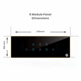L&G 8M Affordable smart switch panel (6 Switches + 2 Fans) Acrylic & Glass for Full Customization - Call 818181-0654