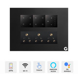 L&G 12M WiFi Smart Switch Board (8 Switches + 1 Fan + 3 Sockets) | Smart Touch Switch | German Technology Meets Indian Standards (Size: 12M – 220 x 165 x 45 mm)