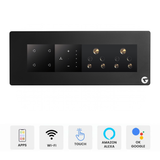 L&G 8M Smart Switch Board | WiFi Switch & Smart Fan Regulator | German Technology Meets Indian Standards (Size: 8M Horizontal – 262 x 90 x 45 mm)