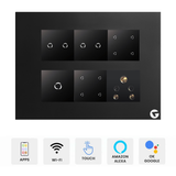 L&G 12M Wireless Touch Switch Board (4 High-Power Switches (16A) + 8 Standard Switches + 1 High-Power Switch (24A) + 1 Socket) | Smart Touch Panel | German Technology (Size: 12M - 220 x 165 x 45 mm)