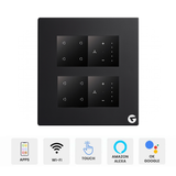 L&G 8M Smart Touch Switch Board with Fan Regulator | German Technology | WiFi Smart Switch (Size: 8M Square – 155 x 165 x 45 mm)