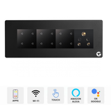 L&G 8M Best Modular Smart WiFi Switch Board | Touch Switch Panel | Smart Technology & German Expertise (Size: 8M Horizontal – 250 x 95 x 45 mm)