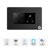 L&G WiFi Smart Switch Board | 4 Modular Smart Touch Switches – German Technology, Indian Standards (Size: 150 x 95 x 45mm)