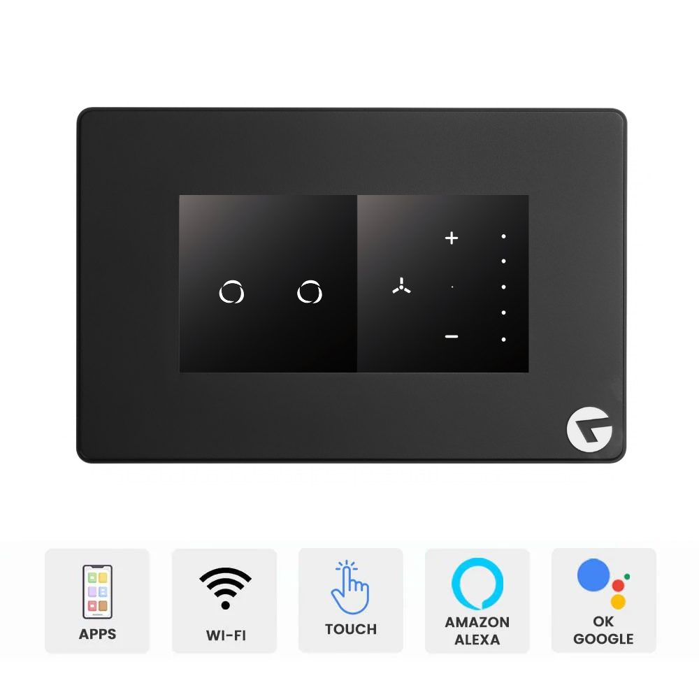 L&G 4 Modular Smart Switch Board  | WiFi Smart Touch Switch – German Technology for Indian Homes (Size: 150 x 95 x 45mm)