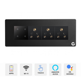 L&G 8M Smart Touch Switch Board | Smart Technology and German Expertise | Compatible with Alexa & OK Google (Size: 8M Horizontal – 250 x 95 x 45 mm)