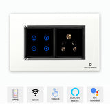 L&G Wifi Smart Switch Board, Smart Touch Switches |  German Technology with Indian Standards (Size: 4M- 146 x 90 x 45mm)