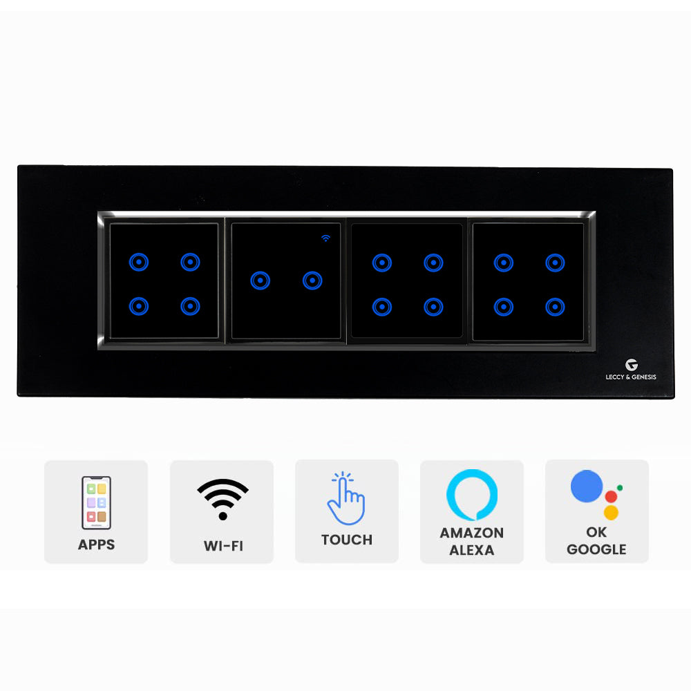Buy L&G Smart Switch Panel | WiFi Switch Board for Home (Size: 8M - 262 x 90 x 45 mm)
