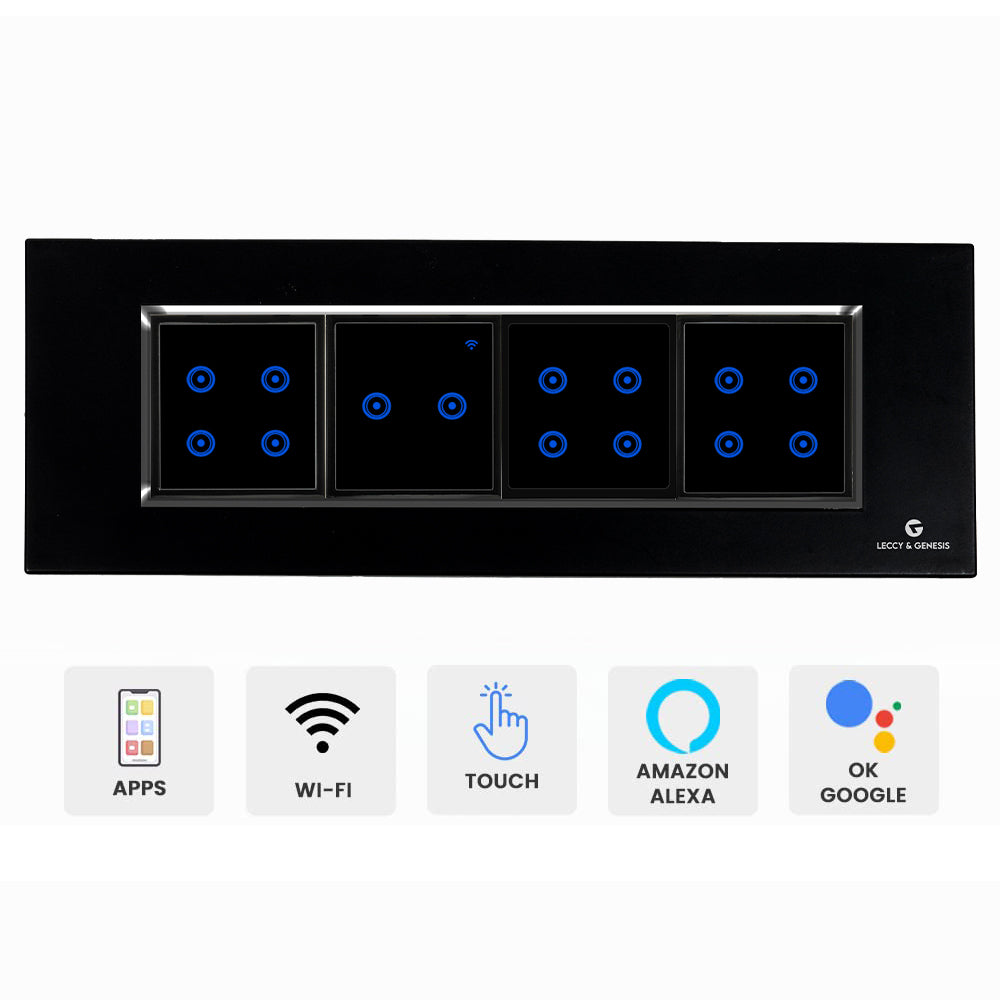 Buy 8 Modular Smart Touch Switch Board | Wi-Fi Switch – Leccy and Genesis