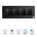 L&G 8M Smart Touch Switch Board | WiFi Switch & Touch Panel | Alexa & Google Compatible (Size: 8M Horizontal – 250 x 95 x 45 mm)