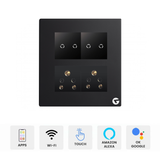 L&G 8M Smart Switch Board | WiFi Touch Panel | Compatible with Alexa & Google (Size: 8M Square – 155 x 165 x 45 mm)