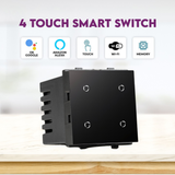 4 Touch Goldmedal Fit WiFi Smart Switch | Compatible with Alexa, Google Home, Apple Siri Shortcut | Built in Germany Made in India