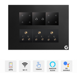 L&G 12M WiFi Touch Switch Board (8 Switches + 2 Switches (16A) + 3 Sockets) | Smart Technology and German Expertise | Compatible with Alexa, Ok Google & SIRI Shortcut (Size: 12M- 220 x 160 x 45 mm)