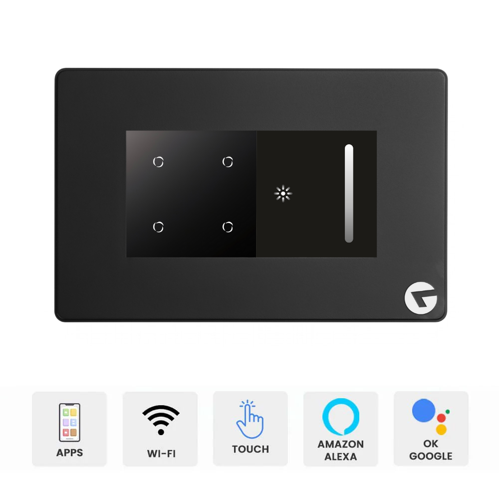 L&G 4 Modular WiFi Smart Touch Switch Board  | Smart Technology with German Engineering (Size: 150 x 95 x 45mm)
