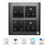 L&G 8 Modular WiFi Smart Switch Panel, 16amp Smart Switch | Smart Technology and German Expertise, Compatible with Alexa, OK Google & SIRI Shortcut (Size: 8M Square- 154 x 160 x 45 mm)